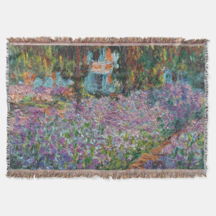 Irises i Monets trädgård Filt