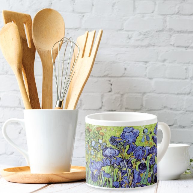 Irises in Garden Vincent van Gogh Espressomugg (Skapare uppladdad)
