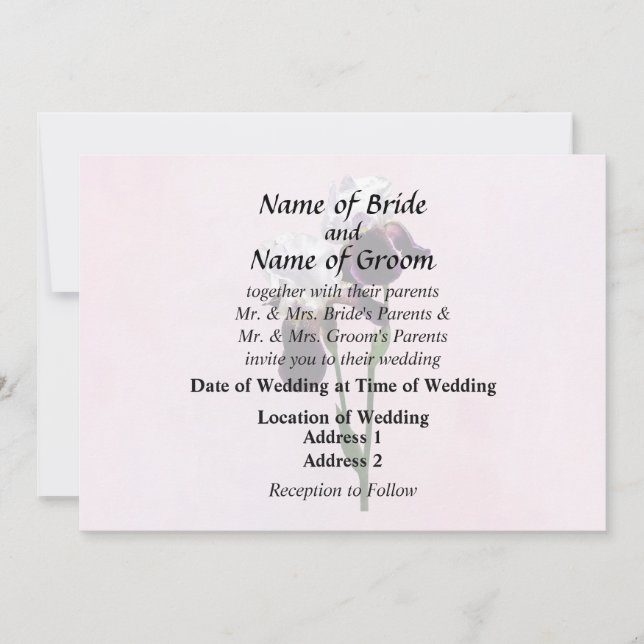 Irises in Love Inbjudningar (Framsida)