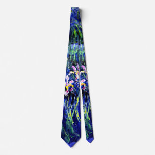 Irises, målning av Claude Monet. Slips