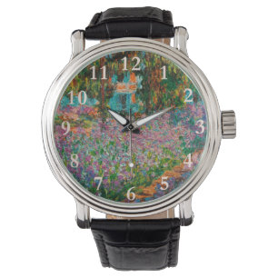 Irises Monet Garden Giverny-blommor Armbandsur