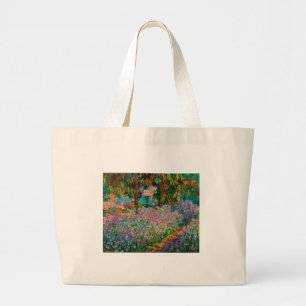 Irises Monet Garden Giverny-blommor Jumbo Tygkasse