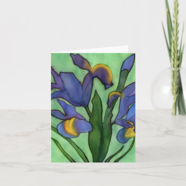Irises Notecard Kort (Framsida)