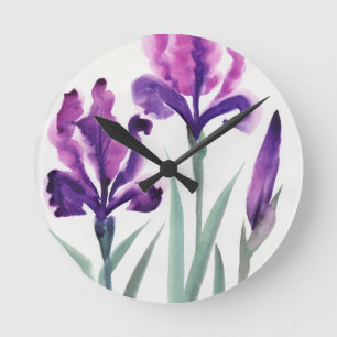 Irises Rund Klocka