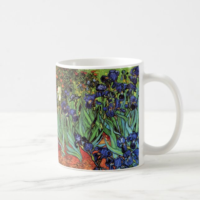 Irises som Är Sanktt-Remy, Van Gogh Kaffemugg (Höger)