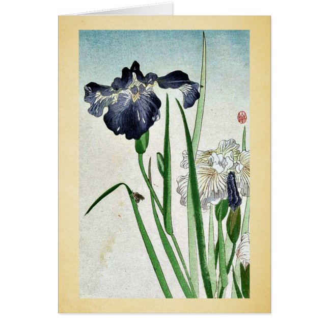Irises Ukiyoe Hälsningskort (Framsidan)