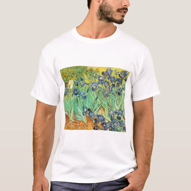 Irises - Van Gogh - c1889 T Shirt (Framsida)