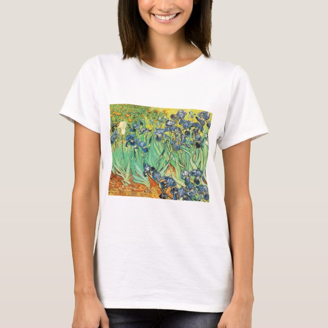 Irises - Van Gogh - c1889 T Shirt (Framsida)