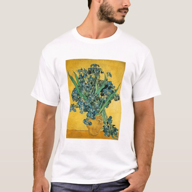 Irises - Van Gogh - c1890 T Shirt (Framsida)