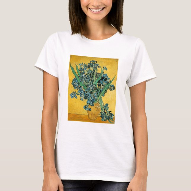 Irises - Van Gogh - c1890 T Shirt (Framsida)