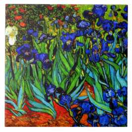 Irises, Van Goghs berömd blommigt tavla Kakelplatta