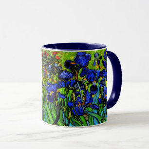 Irises, Van Goghs berömd blommigt tavla Mugg