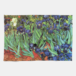 Irises vid den Van Gogh konstkökshandduken Kökshandduk