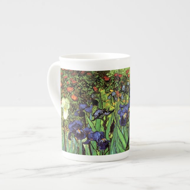 Irises vid muggen för Van Gogh konstchina Benporslin Mugg (Framsida vänster)