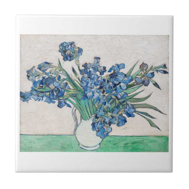 "IRISES" VINCENT VAN GOGH ART CERAMIC TILE KAKELPLATTA (Framsidan)