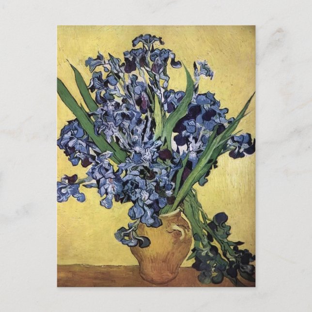 Irises Vincent van Gogh Artwor Helg Vykort (Framsida)
