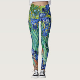 Irises Vincent Van Gogh Blåa blommor Nature Art Leggings