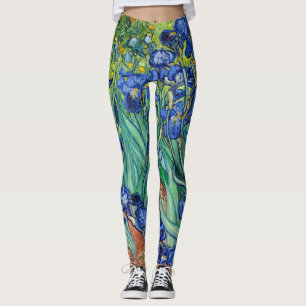 Irises Vincent Van Gogh Blåa blommor Nature Art Leggings