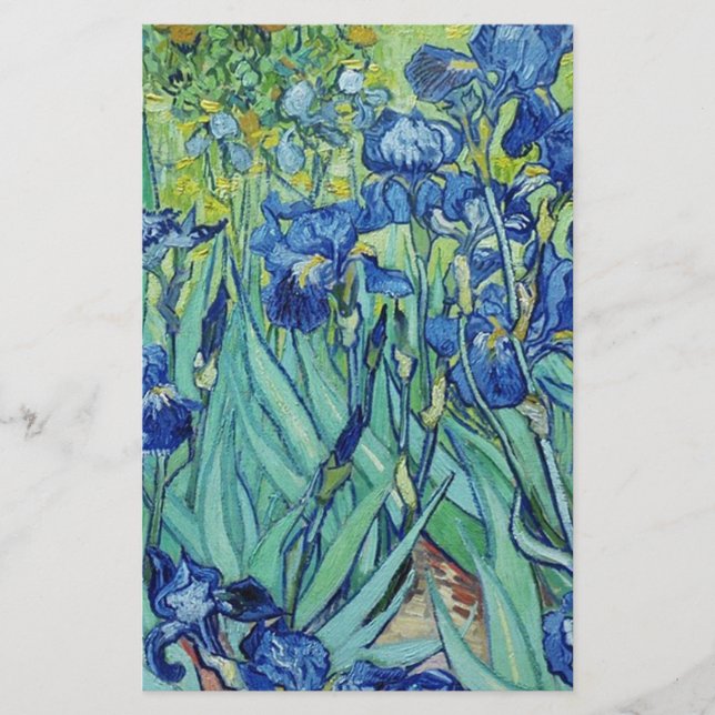 Irises, Vincent van Gogh Brevpapper (Framsida)