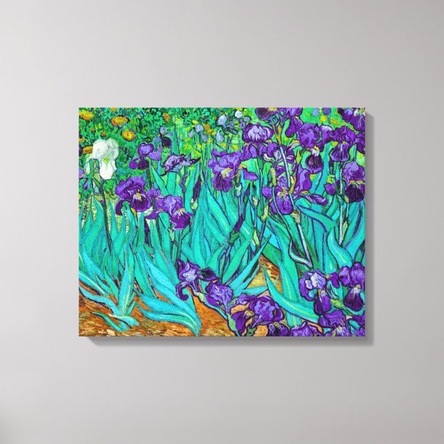 Irises, Vincent van Gogh Canvastryck (Framsida)