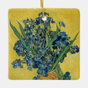 Irises - Vincent van Gogh Fine Art Julgransprydnad Keramik