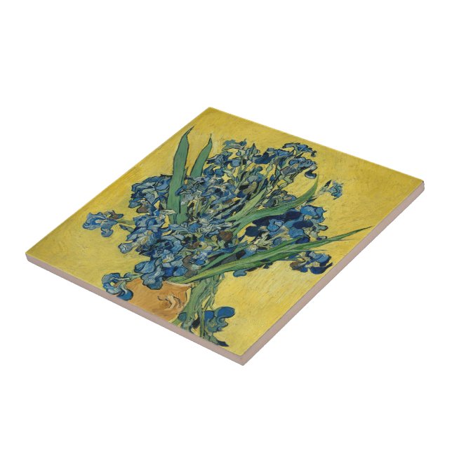 Irises - Vincent van Gogh Fine Art Kakelplatta (Sidan)