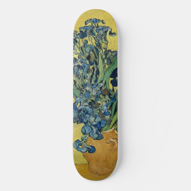 Irises - Vincent van Gogh Fine Art Mini Skateboard Bräda 18,5 Cm (Framsida)