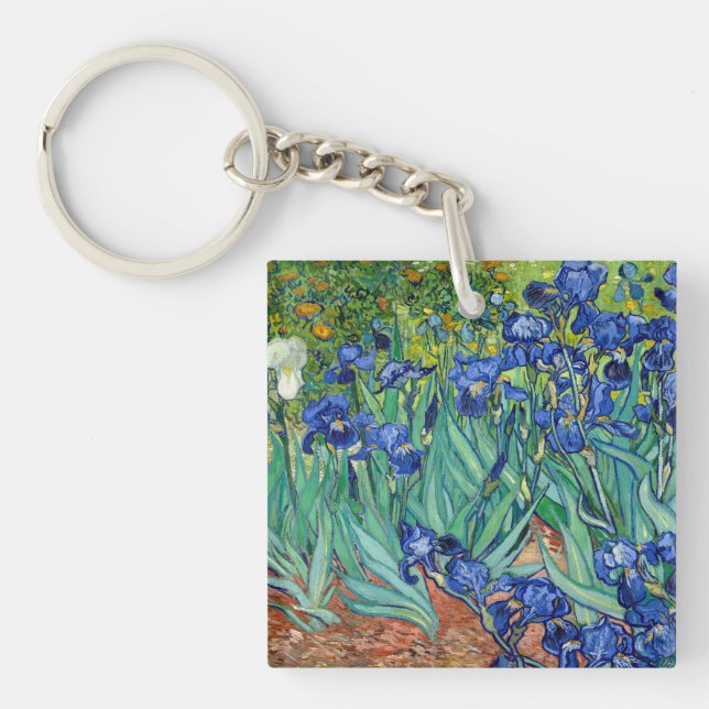Irises Vincent van Gogh Flower Fält Painting Art (Framsidan)