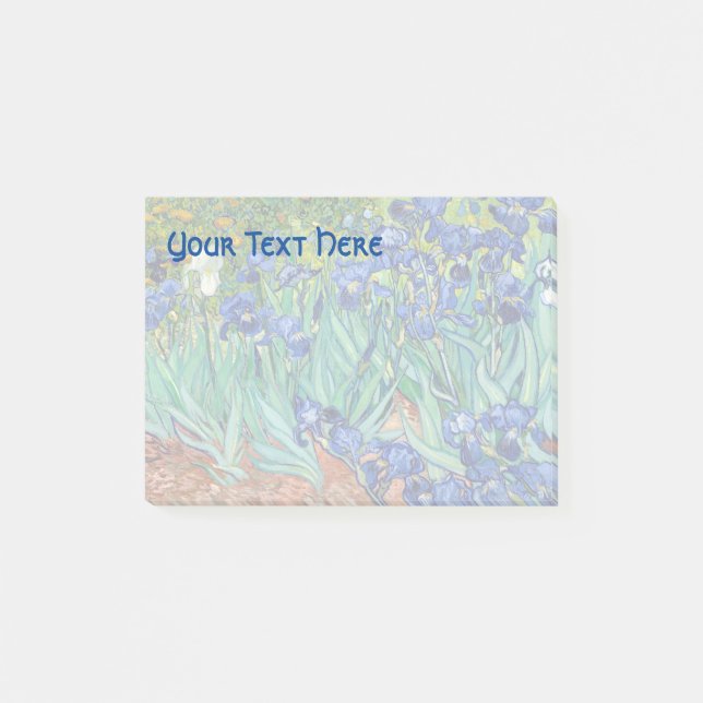 Irises Vincent van Gogh Flowers Fine Art Painting Post-it Block (Framsida)