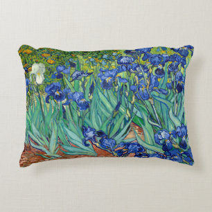 Irises Vincent van Gogh Flowers Painting Throw Prydnadskudde