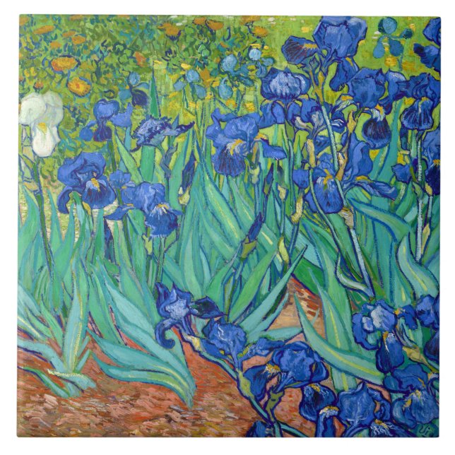 Irises, Vincent van Gogh Kakelplatta (Framsidan)