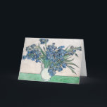 Irises | Vincent van Gogh Kort<br><div class="desc">Järn (1890) | Originalkonst av den nederländske eftertryckaren Vincent Van Gogh (1853-1890). Målningen skildrar ett stillastående liv med en fullt bouquet blåa blommor på en grönt bordsdator mot en grå vit bakgrund. Använda verktygen för att lägga till anpassningsbar eller anpassa bilden.</div>