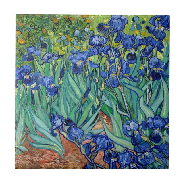 Irises Vincent van Gogh Painting Tile Kakelplatta (Framsidan)