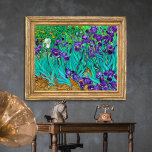 Irises, Vincent van Gogh Poster<br><div class="desc">Det mest originella är teckning i lågorna. Till skillnad från den intsionistiska blomman biet, där växterna är formlösa fläckar av färg, studeras dessa noggrant för sina former och individualiseras, med samma uppriktighet och precision som Van Goghs porträtt; han upptäcker en ändlös mångfald av böjda silhuetter, en ny källa till rörelse,...</div>