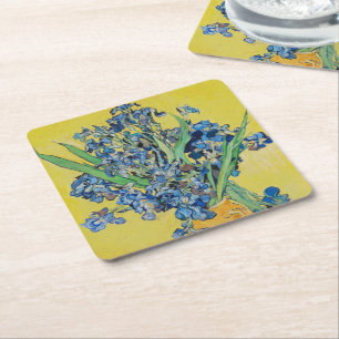 Irises Vincent van Gogh Poster Underlägg Papper Kvadrat