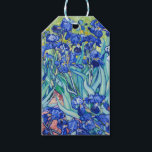 Irises Vincent van Gogh Presentetikett<br><div class="desc">Irises (1889) Vincent van Gogh Tur sommarlandskap. Blå irisar blommar i en flodbädd i en grönt. Reproduktion av berömd av konstverk bilder på det offentliga området.</div>
