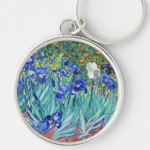 Irises Vincent van Gogh Rund Silverfärgad Nyckelring