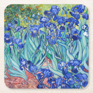 Irises Vincent van Gogh Underlägg Papper Kvadrat