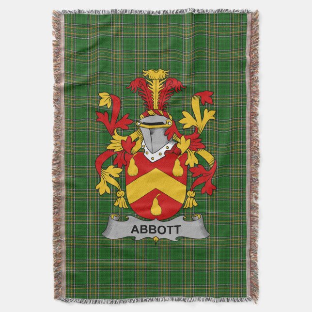 Irish Abbott Jackar Arm Family Crest Ireland Filt (Framsidan Vertikal)