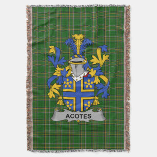 Irish Acotes familjevapen familjevapen Irland Filt