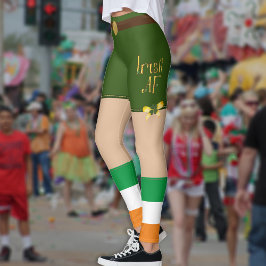 Irish AF St patrick's day Novelty Funwear Leggings