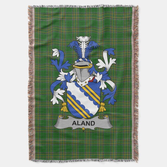 Irish Aland Jackar Arm Family Crest Ireland Filt (Framsidan Vertikal)