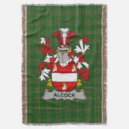 Irish Alcock Jackar om Arm Family Crest Ireland Filt