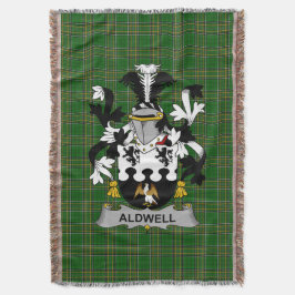 Irish Aldwell Jackar om Arm Family Crest Ireland Filt