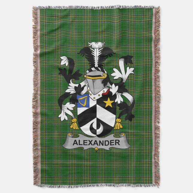 Irish Alexander Jackar Arm Family Crest Ireland Filt (Framsidan Vertikal)