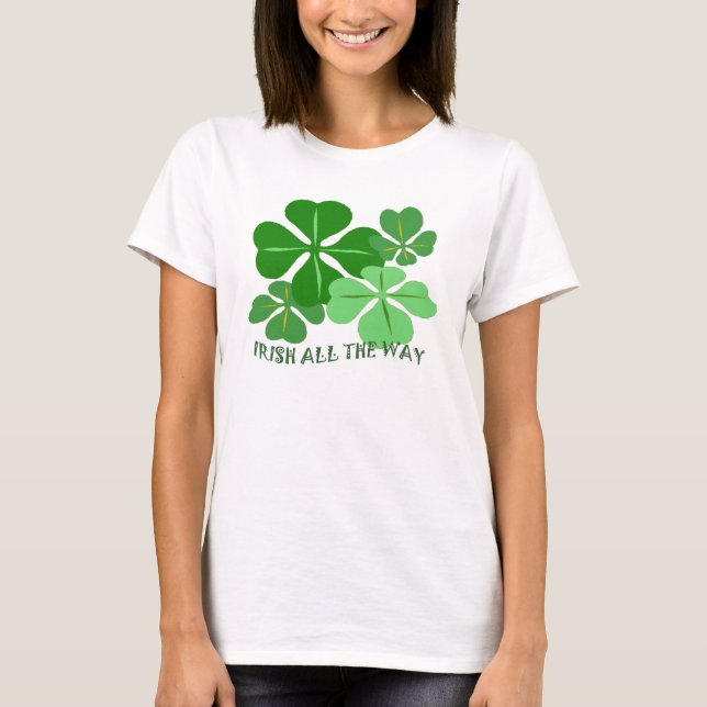 Irish All Way Shamrock T Shirt (Framsida)