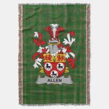 Irish Allen Jackar om Arm Family Crest Ireland
