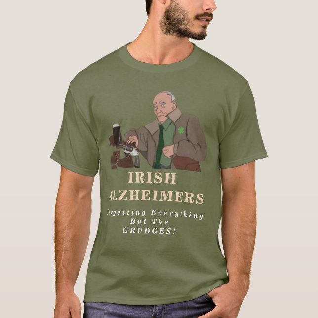 Irish Alzheimers's Funny St. Paddy Gangster T-Shir T Shirt (Framsida)