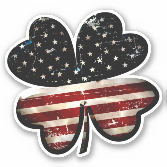 Irish American Anpassningsbar cut Vinyl Klistermärken (Framsida)