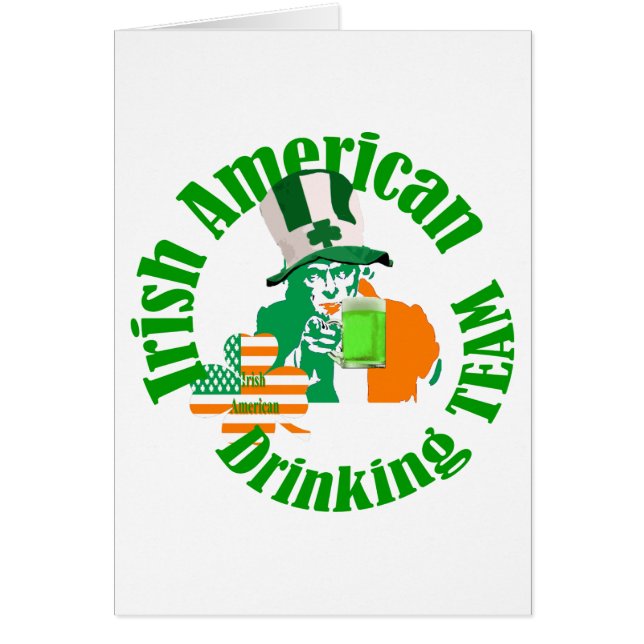 Irish American-drickslag Hälsningskort (Framsidan)